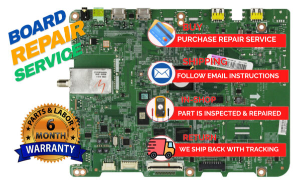 Repair 🛠 Service – Samsung BN94-05429D (BN97-06299B, BN41-01732A) Main Board (Mail-In)